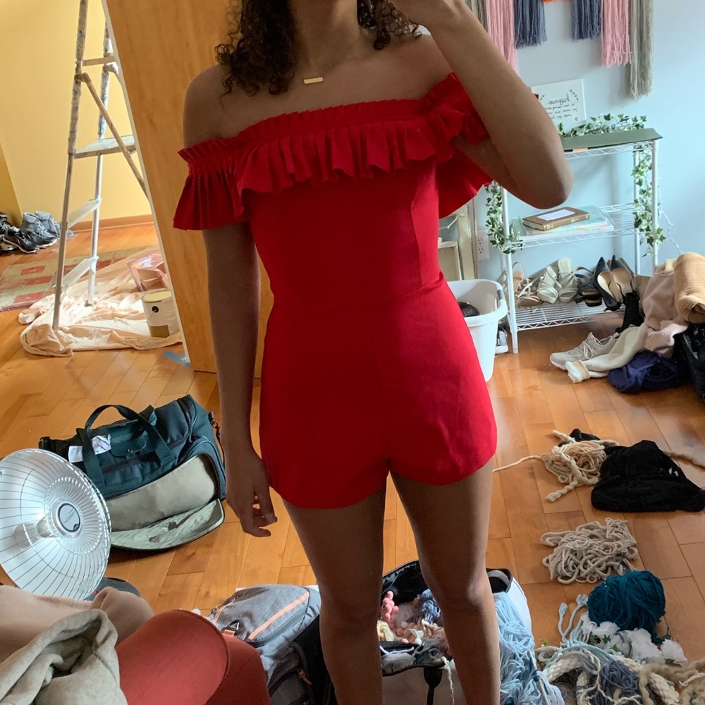 Urban Outfitters red romper